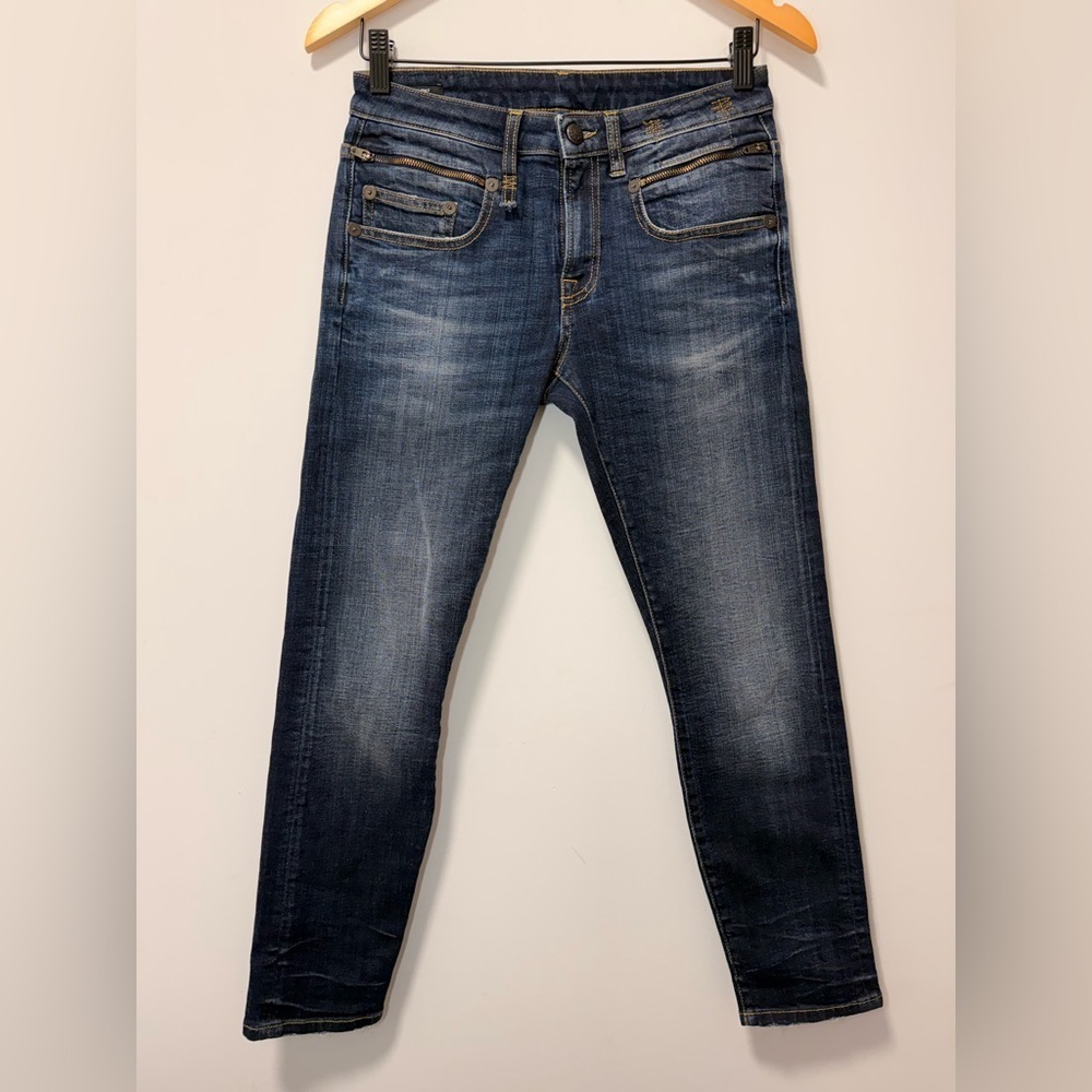 R13 Biker Boy Howell Indigo Denim Jean size 26 - Picture 4 of 16